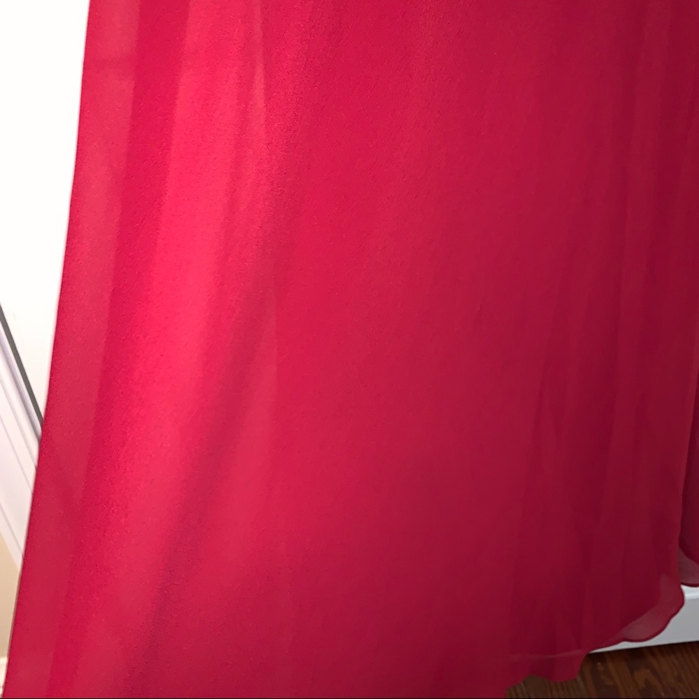 Strapless sweetheart neckline red gown - Picture 6 of 7